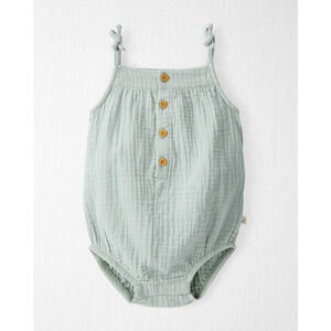 NWT Little Planet by Carters Organic Baby Girls' Gauze Bubble Mint Jumpsuit - 9M